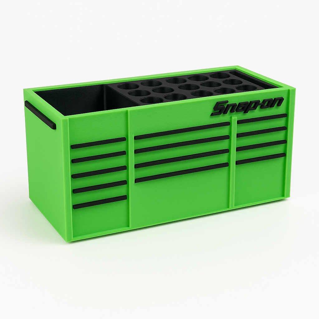 Snap-on Style 3D Printed Toolbox Pen & Tool Holder Organizer