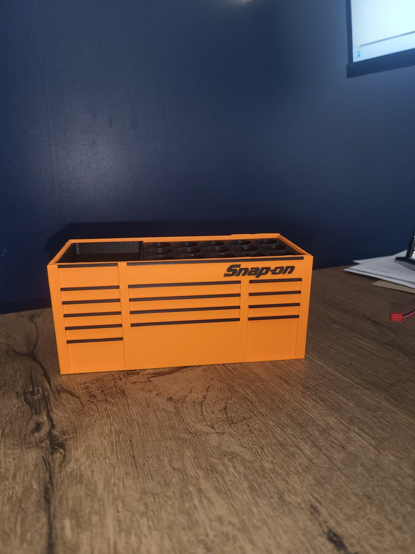 Snap-on Style 3D Printed Toolbox Pen & Tool Holder Organizer