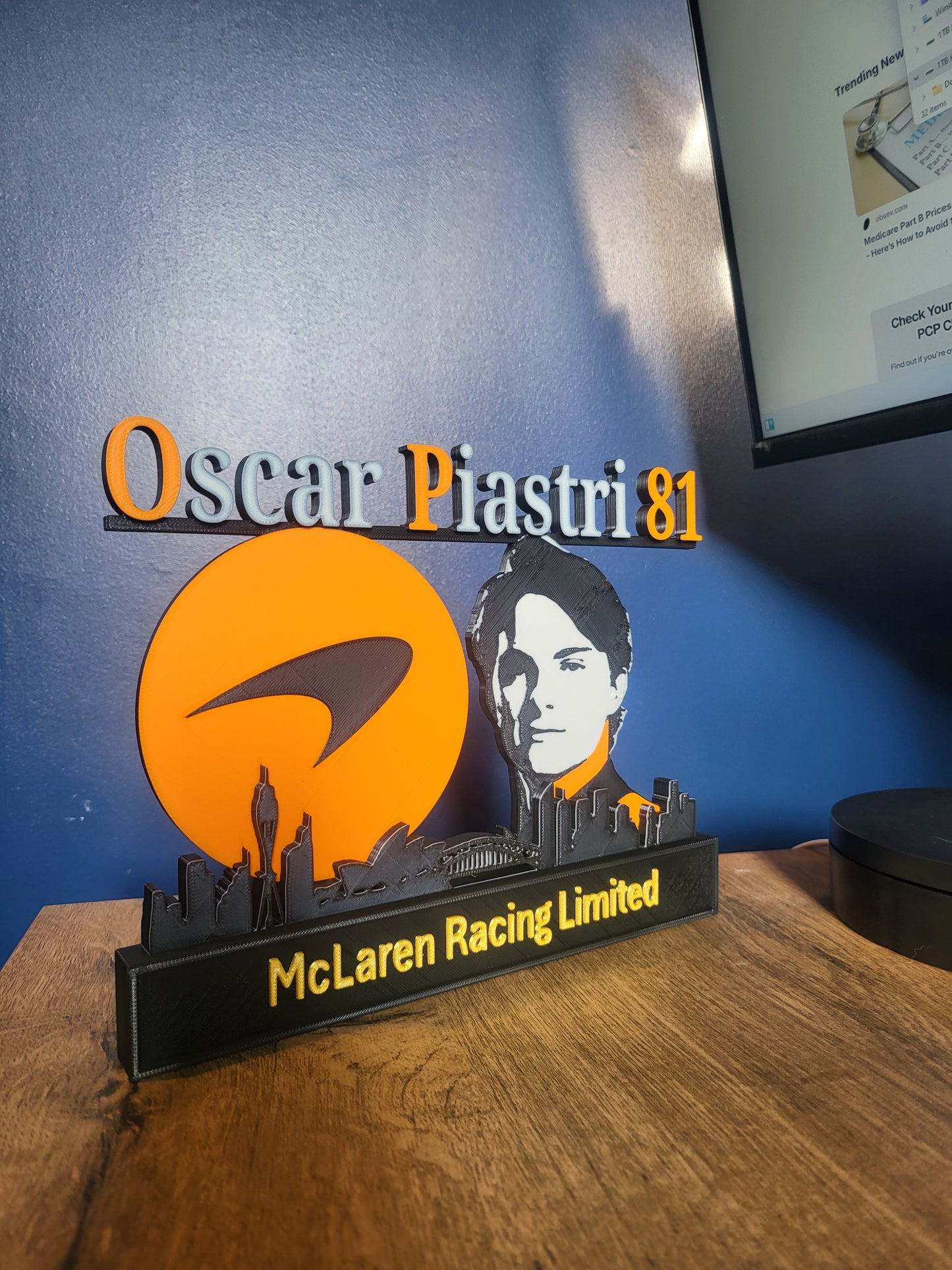 🏎️ Custom 3D Printed Formula 1 Driver Plaques